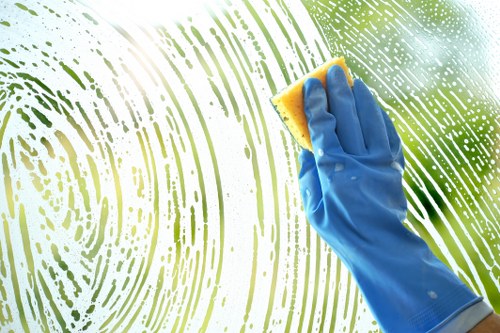 Technician cleaning stairs and landing carpets in Enfield