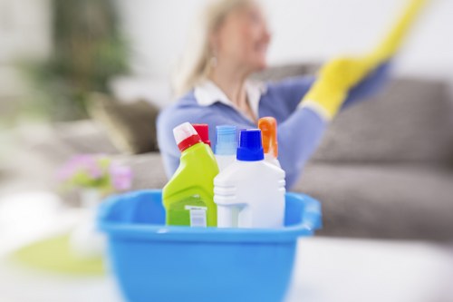 Professional cleaning of shared entrance areas in an Enfield apartment building